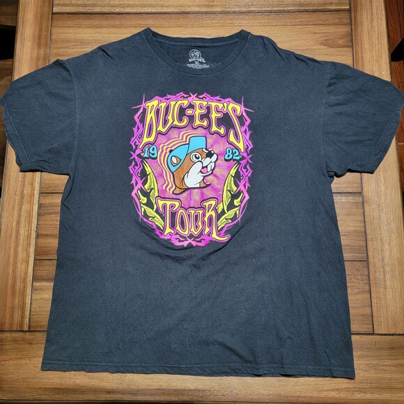 Buc-ee's SS Black Unisex Tee 1982 Tour (1st Design, OOP) - Size XL - Picture 2 of 5